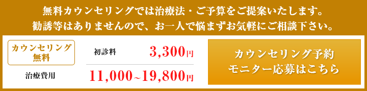 カウンセリング予約モニター応募はこちら